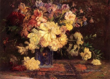  Steele Oil Painting - Still Life with Peonies Impressionist flower Theodore Clement Steele